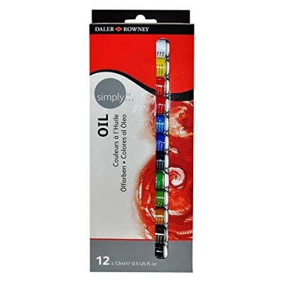 Abbildung von Daler Rowney SIMPLY Oil, Ölfarben Einsteigerset mit 12 x ml