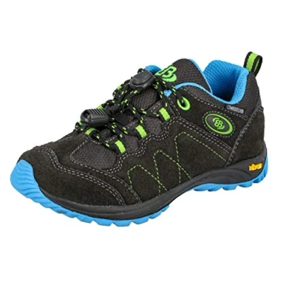 Abbildung von Brütting Bergen Low Jungen Trekking &amp; Wanderhalbschuhe, Anthrazit/ Blau/ Lemon, 37 EU