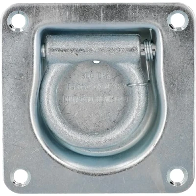 Abbildung von Cartrend Zurrmulde mit Ring, 3 teiliges Set Mulde, Bügel und 600kg Tragkraft, Silber