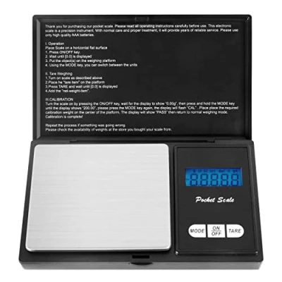 Abbildung von Taschenwaage, Foraco 500g / 0,01g Digitale Waage Feinwaage Digitalwaage Goldwaage Münzwaage Schwarz