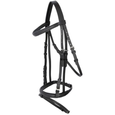 Abbildung von Kerbl Trensenzaum Standard Leder Schwarz Pony