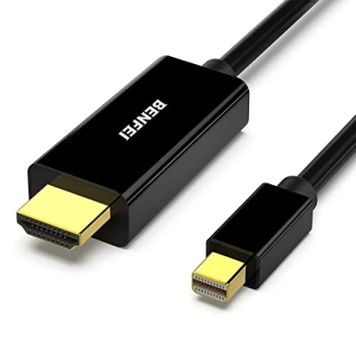 Abbildung von BENFEI Mini DisplayPort auf HDMI Kabel, 0,9 Meter DP Kabel (Thunderbolt kompatibel) mit MacBook Air/Pro, Surface Pro/Dock, Monitor, Projektor