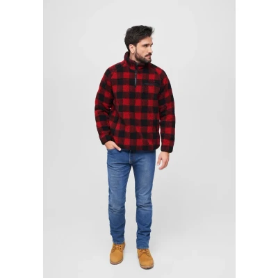 Abbildung von Brandit Fleecepullover, Herren, Größe: XXL, Red/black/white
