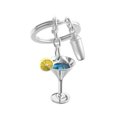 Abbildung von O meta[l]morphose METALMORPHOSE Schlüsselanhänger Cocktail Geschenk Herren Damen, silber, one size, Klassisch