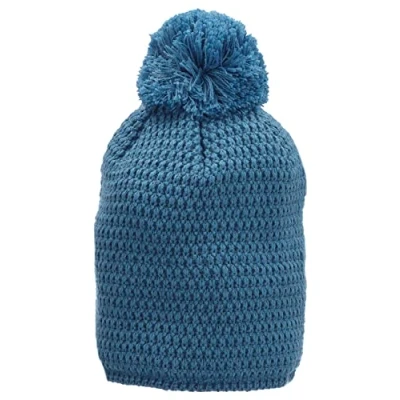 Abbildung von Sterntaler Baby Jungen Mütze Bommelmütze Strukturmuster Baby, Kappe Kinder gefüttert mit Microfleece mittelblau, 49