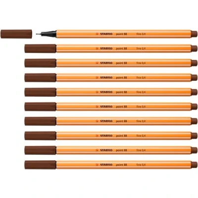 Abbildung von Fineliner STABILO point 88 10er Pack braun