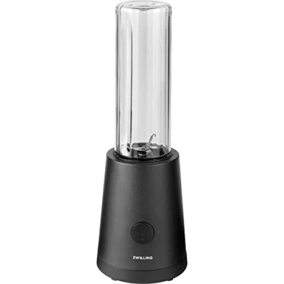 Abbildung von ZWILLING Standmixer, Smoothie Maker, Inkl. Trinkflasche mit Verschluss, 600 ml, 300 Watt, Edelstahl/Kunststoff, Schwarz