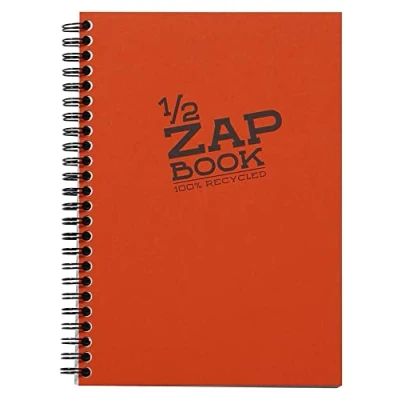 Abbildung von Clairefontaine 8349C Skizzenblöck ZAP Book ½ mit Spiralbindung (DIN A5: 14,8 x 21cm, 80 Blatt, 80g, Recycling Papier) 1 Stück, farbig sortiert