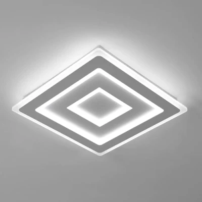 Abbildung von Comely LED Deckenleuchte Quadrat, Moderne Deckenlampe 52W 5850LM Quadratisch Acryl Deckenbeleuchtung, Lampen Weiß für Schlafzimmer, Wohnzimmer, Flur, Weißes Licht 6500K, 40cm