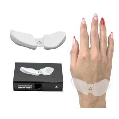 Abbildung von DELTAHUB Carpio 2.0 ergonomische Handgelenkauflage für Rechtshänder, Handgelenkstütze bei Benutzung der PC Maus, Reduziert Überstreckung, Ermüdung &amp; Handgelenkschmerz, leichtes Gleiten Large/Weiß