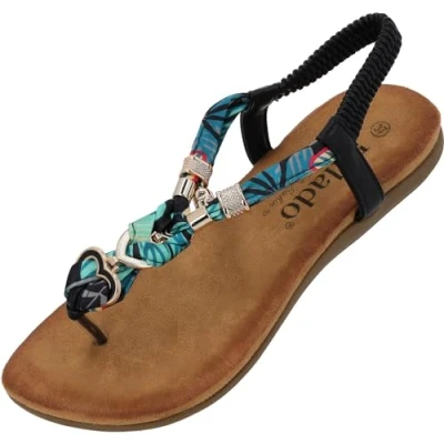 Abbildung von Palado by Sila Sahin Zehentrenner, Damen, Größe: 37, Schwarz Schuhe