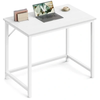 Abbildung von VASAGLE Tisch, Computertisch, Bürotisch, 80 x 50 76 cm, für Arbeitszimmer, Schlafzimmer, Wohnzimmer, ahornweiß wolkenweiß LWD038W44V1