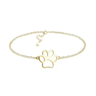 Abbildung von Sofia Milani Damen Armband 925 Silber vergoldet/golden Pfoten Anhänger B0358
