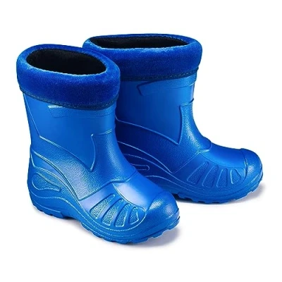 Abbildung von ESTRO Regenschuhe Kinder Gummistiefel Jungen Regenstiefel Gefütterte Winter Mädchen K050 (30 EU, Blau)
