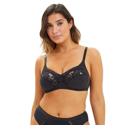 Abbildung von Sans Complexe Damen Schalen BH COTON D&#039;ARUM, Gr. EU 90D (FR 105D), Schwarz