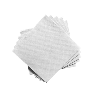 Abbildung von Hostelnovo 600 weiße Papierservietten, klein und einzeln, Mikropunkt Textur, dicker saugfähiger, ideal für Catering, Bars Partys, 10 x cm, gefaltet