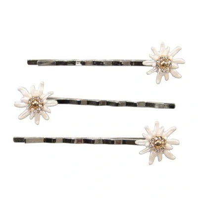 Abbildung von Alpenflüstern Trachten Haarklammern Edelweiss Greta 3er Set (creme weiß) ADV144