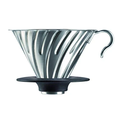 Abbildung von HARIO Kaffeefilterhalter / V60 Metal DRIPPER 02 aus Metall/Silber, SCHWARZ für 1 4 Tassen