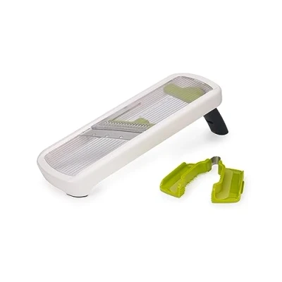 Abbildung von Joseph Multi Grip Küchen Mandoline, Verstellbar Frucht Gemüseschneider und zwiebelschneider, 3 Scheiben 2 Julienne Stärke, mit Präzisionsgriff, Weiß