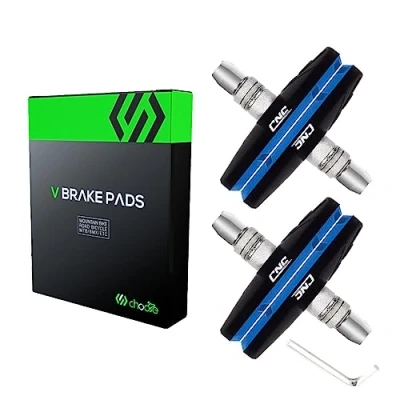Abbildung von Chooee V Brake Bremsschuhe 2 Paar,70mm Bremsbeläge für Shimano Schwarz/Blau