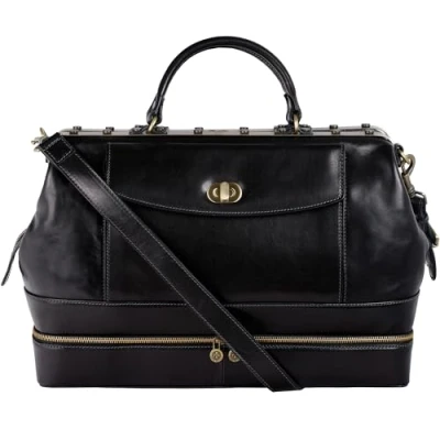 Abbildung von Time Resistance Leder Arzttasche Geldbörse Medizinische Aktentasche Vintage Handtasche