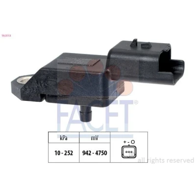Abbildung von FACET 10.3113 Luftdrucksensor, Höhenanpassung Made in Italy OE Equivalent PEUGEOT: 807, 607 Saloon