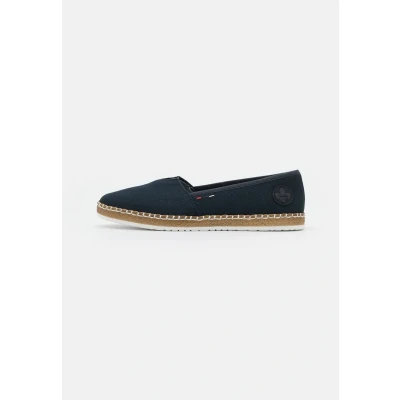 Abbildung von Rieker Slipper, Damen, Größe: 36, Blau Textil