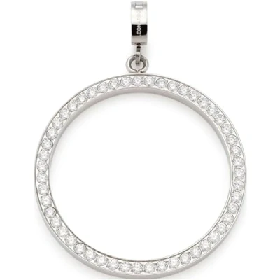 Abbildung von Leonardo Jewels Anhänger Clip&amp;Mix Elin, Ketten aus Edelstahl, offener Ring mit gefassten Zirkonia Steinchen, Schmuck Geschenk für Frauen, 023600