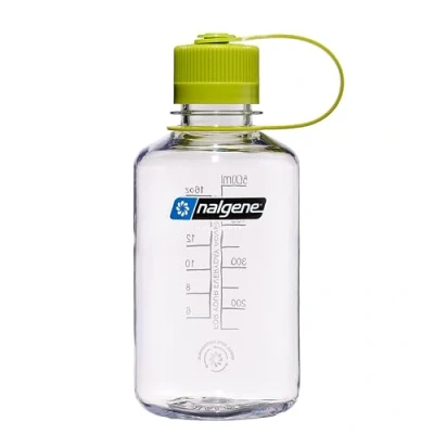 Abbildung von Nalgene Sustain Tritan Wasserflasche, BPA frei, hergestellt aus 50% Kunststoffabfall, 473 ml, schmale Öffnung, transparent, 16 Ounce, Farblos