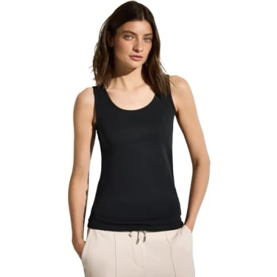 Abbildung von CECIL Damen B322820 Basic Top, Black, S