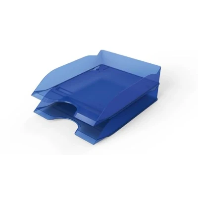 Abbildung von Durable Briefablageschale BASIC A4, blau transluzent, Abflagefächer stapelbar, 6 Stück, 1701674540