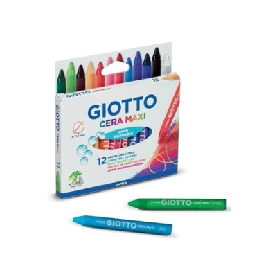 Abbildung von Giotto 949302 Bunte Wachsmalstifte Maxi Grösse, 12 Stück