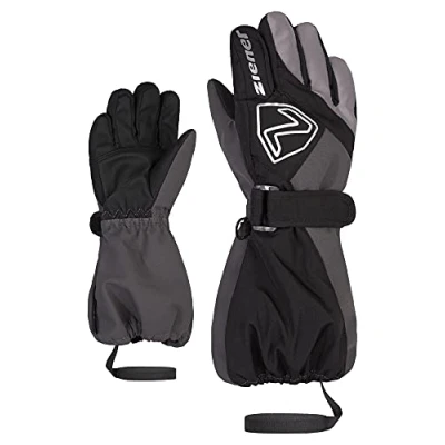 Abbildung von Ziener Unisex Baby Lauro Ski Handschuhe/Winter wasserdicht Lange Stulpe reflektierend, black.magnet, 122