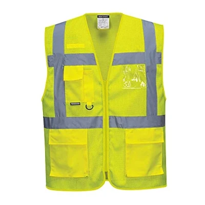 Abbildung von Portwest ATHEN MESH AIR EXEKUTIV WESTE, Größe: L, Farbe: Gelb, C376YERL