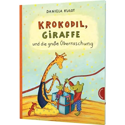 Abbildung von Krokodil und Giraffe: Krokodil, Giraffe die große Überraschung: Quietschvergnügtes Bilderbuch über ein ungleiches Paar
