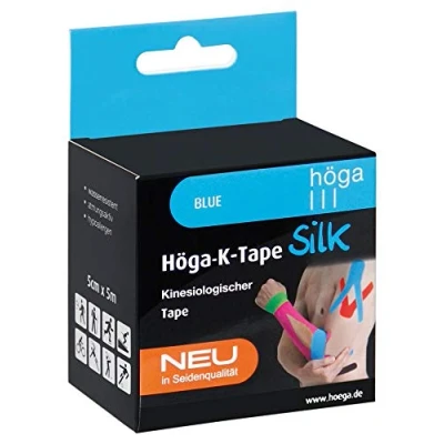 Abbildung von Höga K Tape Silk blue kinesiologischer in Seidenqualität, 5 cm x 5m
