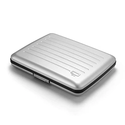 Abbildung von OGON Aluminium Geldbörse Smart Case V2 Large Fach für Münzen und Banknoten RFID Schutz Kartenhalter Kapazität 10 Karten