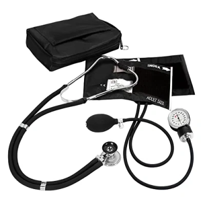 Abbildung von NCD Medical/Prestige Medical Set mit Aneroid Manometer und Doppelkopf Stethoskop, Schwarz