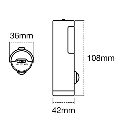 Abbildung von LEDVANCE LED Batteriebetriebene Leuchte, Leuchte für Innenanwendungen, Bewegungssensor, Tag Nacht Sensor, Kaltweiß, 36,0 mm x 42,0 108,0 mm, NIGHTLUX Torch