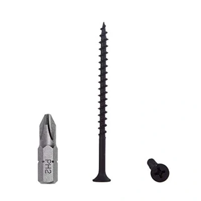 Abbildung von (100 Stück) Schwarz Phosphat Kohlenstoffstahl 4,2 x 70 mm Holzschrauben Trockenbauschrauben Spanplattenbefestigungen Kreuzschlitz Stiftkopf (100, mm)
