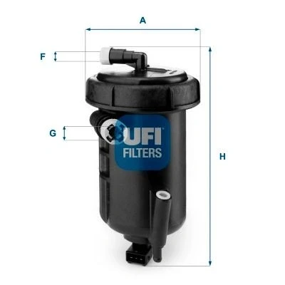 Abbildung von UFI 55.147.00 Kraftstofffilter Filtereinsatz 10 FIAT: Ducato III Van, Platform / Chassis, Minibus, CITROËN: Relay II Van