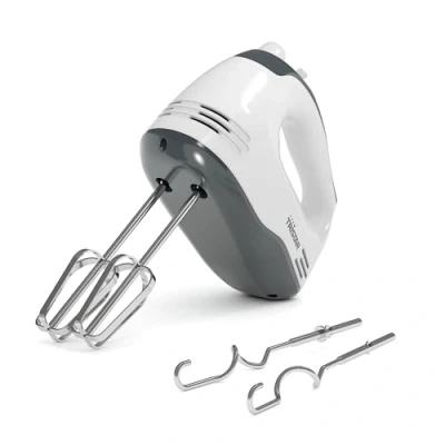 Abbildung von Tristar Handmixer, 5 Geschwindigkeitsstufen, 200W, Ergonomisch, Edelstahl Rührbesen und Knethaken, Spülmaschinengeeignete Teile, BPA frei, Mit Auswurftaste, Kompakt Praktisch, MX 4203
