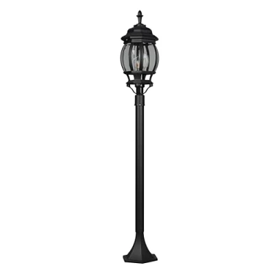 Abbildung von Trio Leuchten Außen Wegeleuchte Elvo 406960132, Aluminium Druckguss Schwarz matt, Glas klar, exkl. 1x E27
