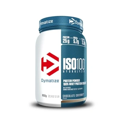 Abbildung von Dymatize ISO 100 Hydrolyzed Chocolate Coconut 932g Whey Protein Hydrolysat + Isolat Pulver