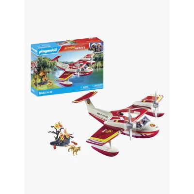 Abbildung von Playmobil 71463 Action Heroes Bausatz Feuerwehrflugzeug mit Löschfunktion