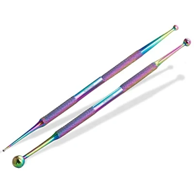 Abbildung von Punktsucher Akupressurstift Set 6/9 1/4 mm Massage Stift Akupressur Akupunktur Stab Titan 2 Teilig Premium Markenqualität