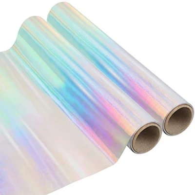 Abbildung von Belle Vous Vinylfolie Plotter Selbstklebend Hologramm (2er Pack) 1,5m x 30cm Permanente Folie für Kunsthandwerk Klebefolie Scrapbooking, Silhouette Cameo, Folienplotter &amp;Fahrzeugabziehbilder