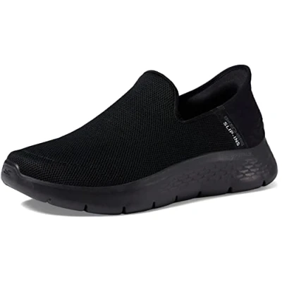Abbildung von Skechers Herren Gowalk Flex Slip Ins athletische On Schuhe, lässiger Wanderschuh, luftgekühlter Memory Schaum Sneaker, Schwarz, 43 EU X Weit
