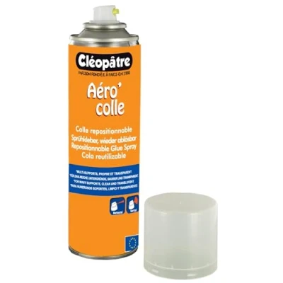 Abbildung von Cléopâtre ACR250 Aéro&#039;colle Sprühkleber Wieder Ablösbar mit Verstellbarer Düse, 250 ml