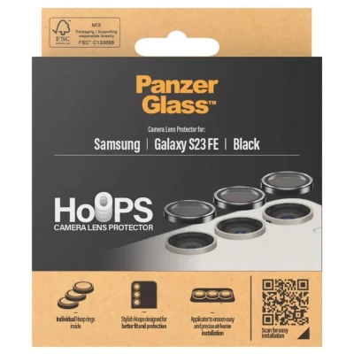 Abbildung von Samsung Galaxy S23 FE Panzerglas PanzerGlass Camera Protector Hoop Optic Rings Kameraprotektor für das
